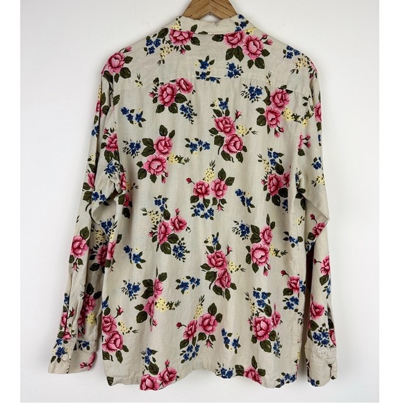 British Khaki by Robert Lighton Floral Blouse - Picture 5 of 6